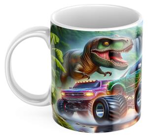 Keramický hrníček Dinosaurus a Monster Truck 450ml