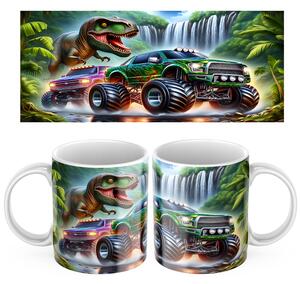 Keramický hrníček Dinosaurus a Monster Truck 450ml