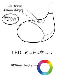 Eglo 97078 - LED Stmívatelná stolní lampa CABADO 1 LED/2,2W+0,3W/230V RGB