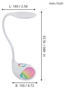 Eglo 97078 - LED Stmívatelná stolní lampa CABADO 1 LED/2,2W+0,3W/230V RGB