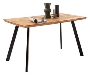 Jídelní stůl z masivu ZEBALLOS dub burgundský Velikost stolu 120x75