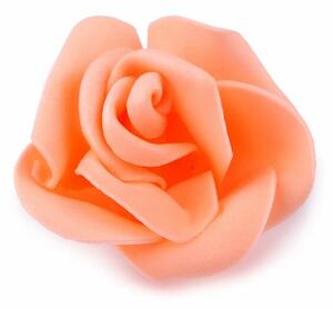 Dekorační pěnová růže Ø4,5 cm balení 10 kusů - 11 lososová světlá