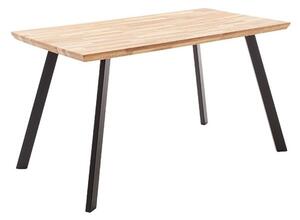 Jídelní stůl z masivu ZEBALLOS dub burgundský Velikost stolu 140x75
