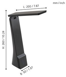 Eglo 97045 - LED Stmívatelná stolní lampa LA SECA LED/1,8W/230V černá