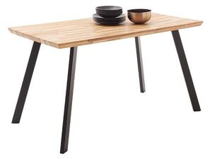 Jídelní stůl z masivu ZEBALLOS dub burgundský Velikost stolu 180x90