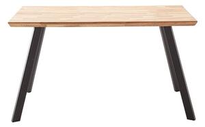 Jídelní stůl z masivu ZEBALLOS dub burgundský Velikost stolu 140x75