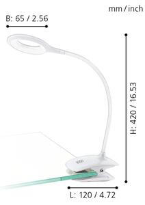 Eglo 97077 - LED Stmívatelná lampa s klipem CABADO LED/3W/5V bílá