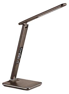 Solight WO45-H - LED Stmívatelná stolní lampa s displejem LED/9W/230V hnědá