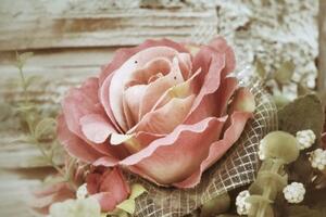 Obraz růžová vintage růže - 60x40 cm