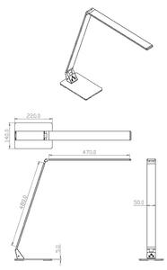 Fabas 3265/30/212 - LED Stmívatelná lampa WASP 12W/230V 3000/4000/5000K chrom