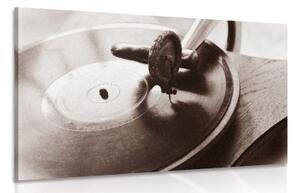 Obraz starožitný gramofon - 90x60 cm