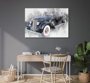 Obraz historické retro auto - 120x80 cm