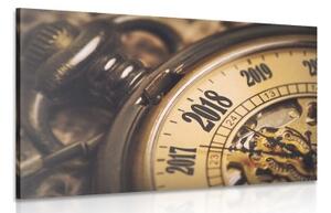 Obraz vintage kapesní hodinky - 120x80 cm