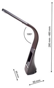 LED Stmívatelná stolní lampa s displejem GALA LED/6W/230V hnědá