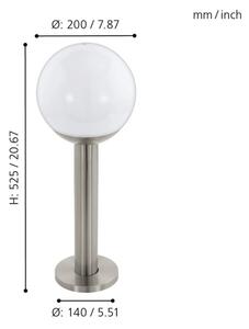 Eglo 97248 - LED Stmívatelná venkovní lampa NISIA-C 1xE27/9W/230V 525 mm IP44