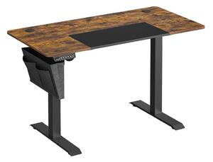 Výškově nastavitelný psací stůl SOLEA-X 120x60 cm hnědá/černá