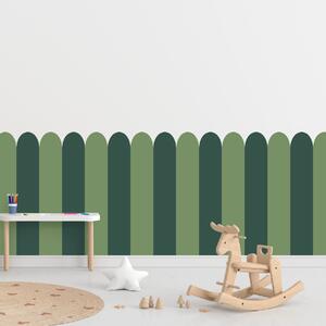 PIPPER. Textilní samolepící tapeta - Oblouk - Zelená barva Barva: Kombinace, Velikost: 100cm