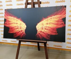 Obraz ohnivé andělské křídla - 100x50 cm