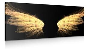 Obraz zlatá andělská křídla - 100x50 cm