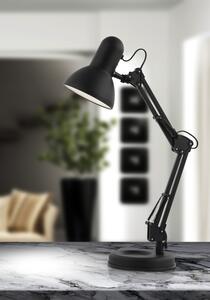 Globo 24880 FAMOUS - Černá lampa na pracovní stůl, 59cm výška (Stolní černá lampa)
