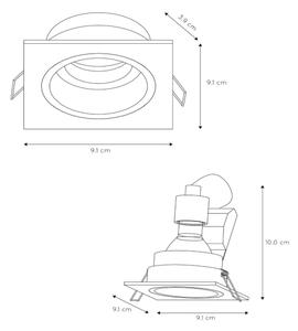 Lucide 22959/01/30 - Podhledové svítidlo EMBED 1xGU10/50W/230V