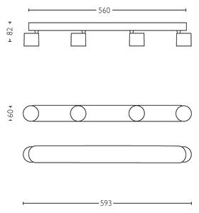 Philips 56244/31/P0 - LED Stmívatelné bodové svítidlo STAR 4xLED/4,5W/230V