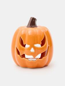 Sinsay - Halloweenská keramická lucerna na čajovou svíčku ve tvaru dýně - oranžová