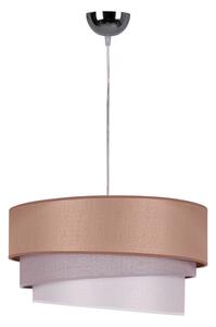 Duolla - Lustr na lanku TRIO 1xE27/40W/230V pr. 45 cm hnědá/šedá/stříbrná