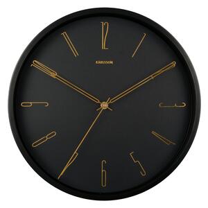 Nástěnné hodiny Belle Numbers kovové černé KARLSSON (Barva-černá)