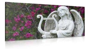 Obraz anděl hrající na harfu - 100x50 cm