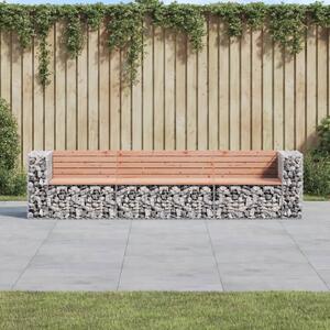 Zahradní lavice gabionový design 287x71x65,5 cm masiv douglasky