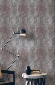 Luxusní metalická šedo-bronzová vintage vliesová tapeta - MA95203 rozměry 0,53 x 10 m