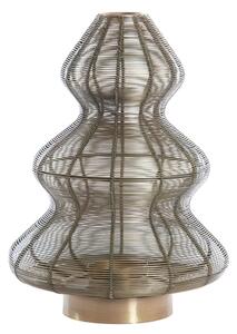 Bronzový antik kovový svícen vánoční stromek Tree - Ø 25*35 cm