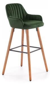 HALMAR Barová židle Naty tmavě zelená