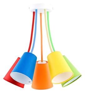 Lustr na tyči WIRE COLOUR 5xE27/60W/230V