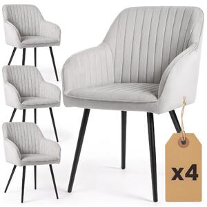 Set 4 ks jídelních židlí Foraccia (šedá). Akce -15%