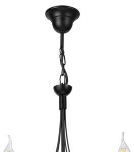 Lustr na řetězu ANTON 5xE14/15W/230V černá
