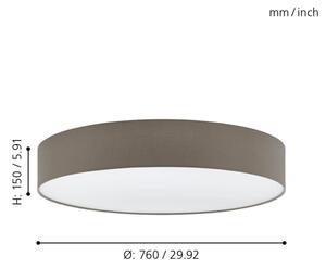 Eglo 97616 - Stropní svítidlo PASTERI 5xE27/60W/230V 76 cm
