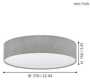 Eglo 97613 - Stropní svítidlo PASTERI 3xE27/60W/230V 57 cm