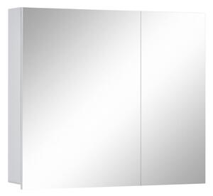 Bílá nástěnná koupelnová skříňka se zrcadlem Støraa Wisla, 80 x 70 cm