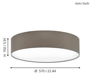 Eglo 97612 - Stropní svítidlo PASTERI 3xE27/60W/230V 57 cm