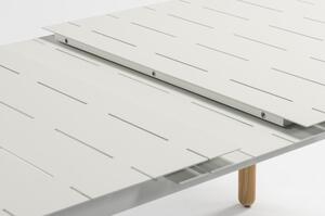 Bílý kovový zahradní stolek Ezeis Alicante, 160 x 80 cm