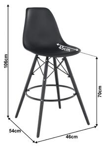 Barová židle, černá, CARBRY NEW