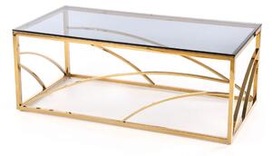 HALMAR Konferenční stolek Unispace sklo/zlatý