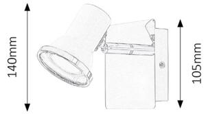 Rabalux 5497 - LED Koupelnové nástěnné svítidlo STEVE 1xGU10/50W/230V