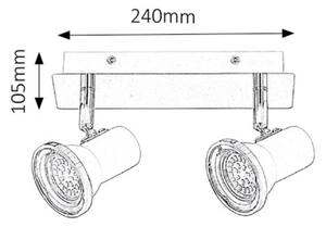 Rabalux 5498 - LED Koupelnové bodové svítidlo STEVE 2xGU10/50W/230V
