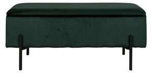 Zelená Lavička Walford s látkovým potahem 36,5 × 95 × 46 cm HOUSE NORDIC