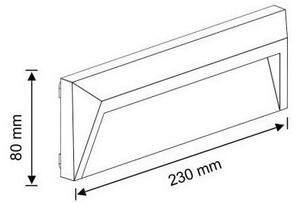 LED Venkovní schodišťové svítidlo HOLDEN LED/1,6W/230V IP65 antracit
