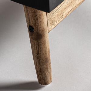 MUZZA Noční stolek kienso 60 x 45 cm černý