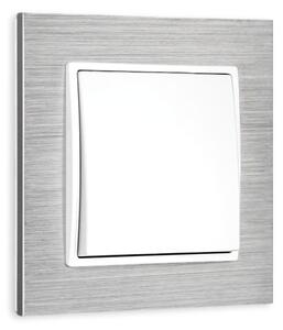 Elhard Vypínač Vera Aluminium jednopólový č.1, stříbrný - kompletní VA5301S